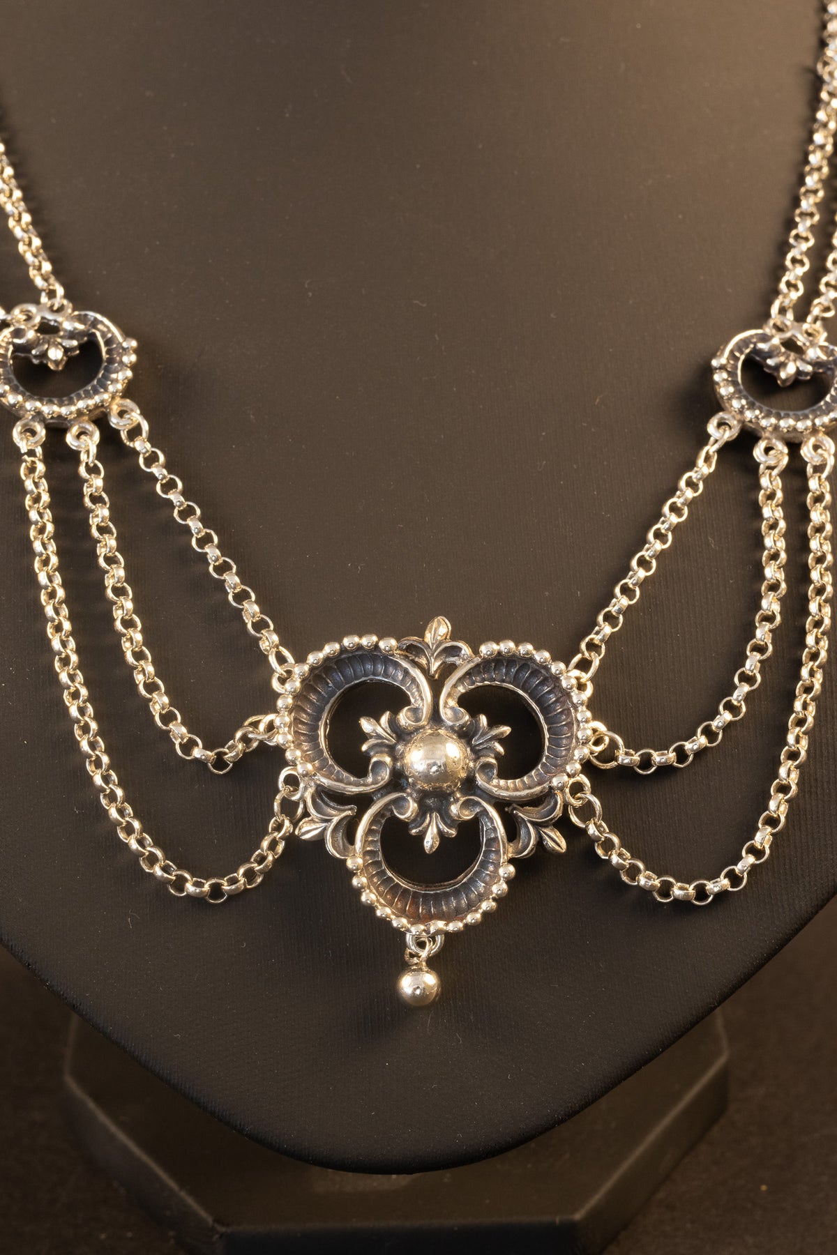 Antiek Zilveren Zeeuws Festoncollier / Draperieketting – 33 gram (Volledig gerestaureerd)