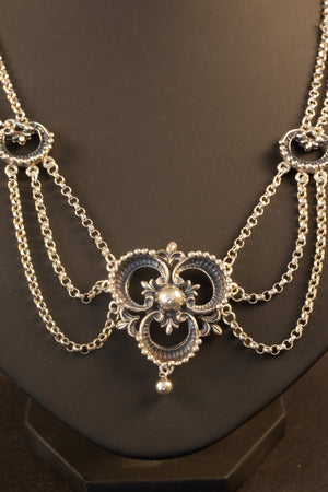 Antiek Zilveren Zeeuws Festoncollier / Draperieketting – 33 gram (Volledig gerestaureerd)