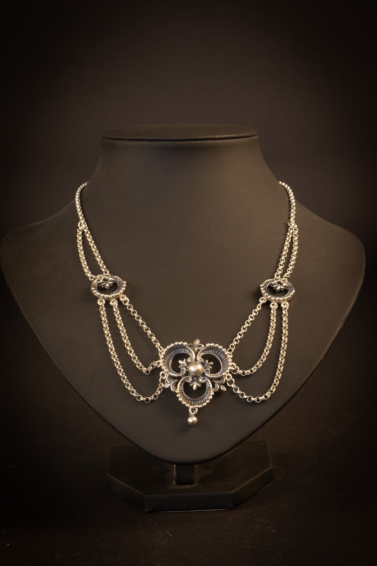 Antiek Zilveren Zeeuws Festoncollier / Draperieketting – 33 gram (Volledig gerestaureerd)