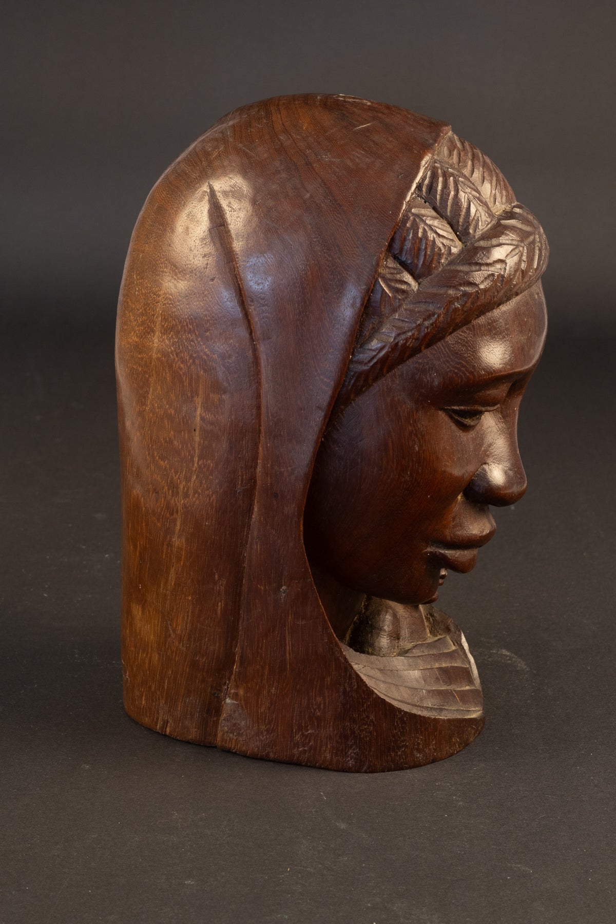 Handgesneden Afrikaanse sculptuur "Moeder en Kind" – H. Midza (24 cm)