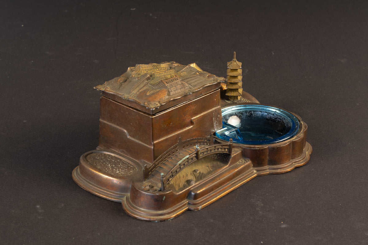 Japans Muzikaal Rookstel / Bureauset – Tokyo Antimony Ware – ca. 1930–1950