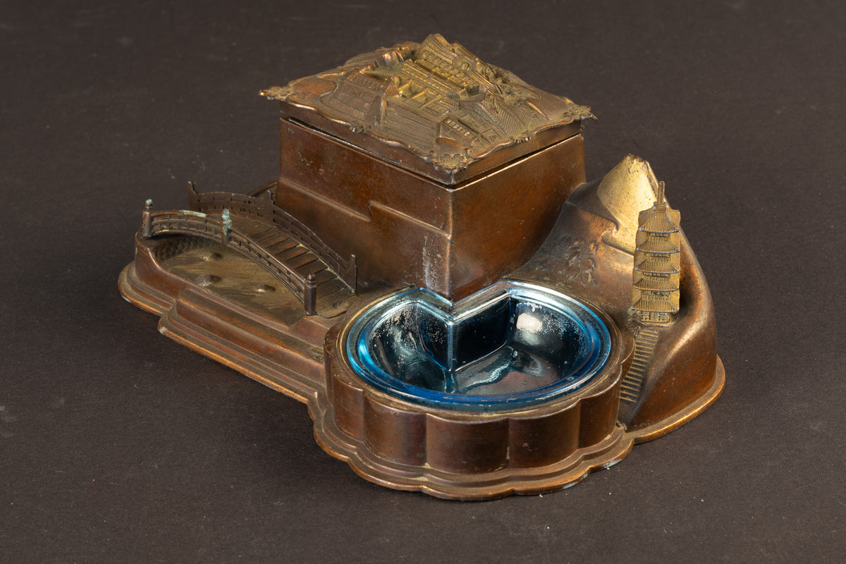 Japans Muzikaal Rookstel / Bureauset – Tokyo Antimony Ware – ca. 1930–1950