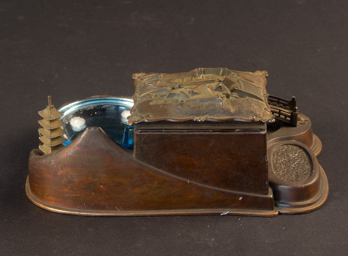 Japans Muzikaal Rookstel / Bureauset – Tokyo Antimony Ware – ca. 1930–1950