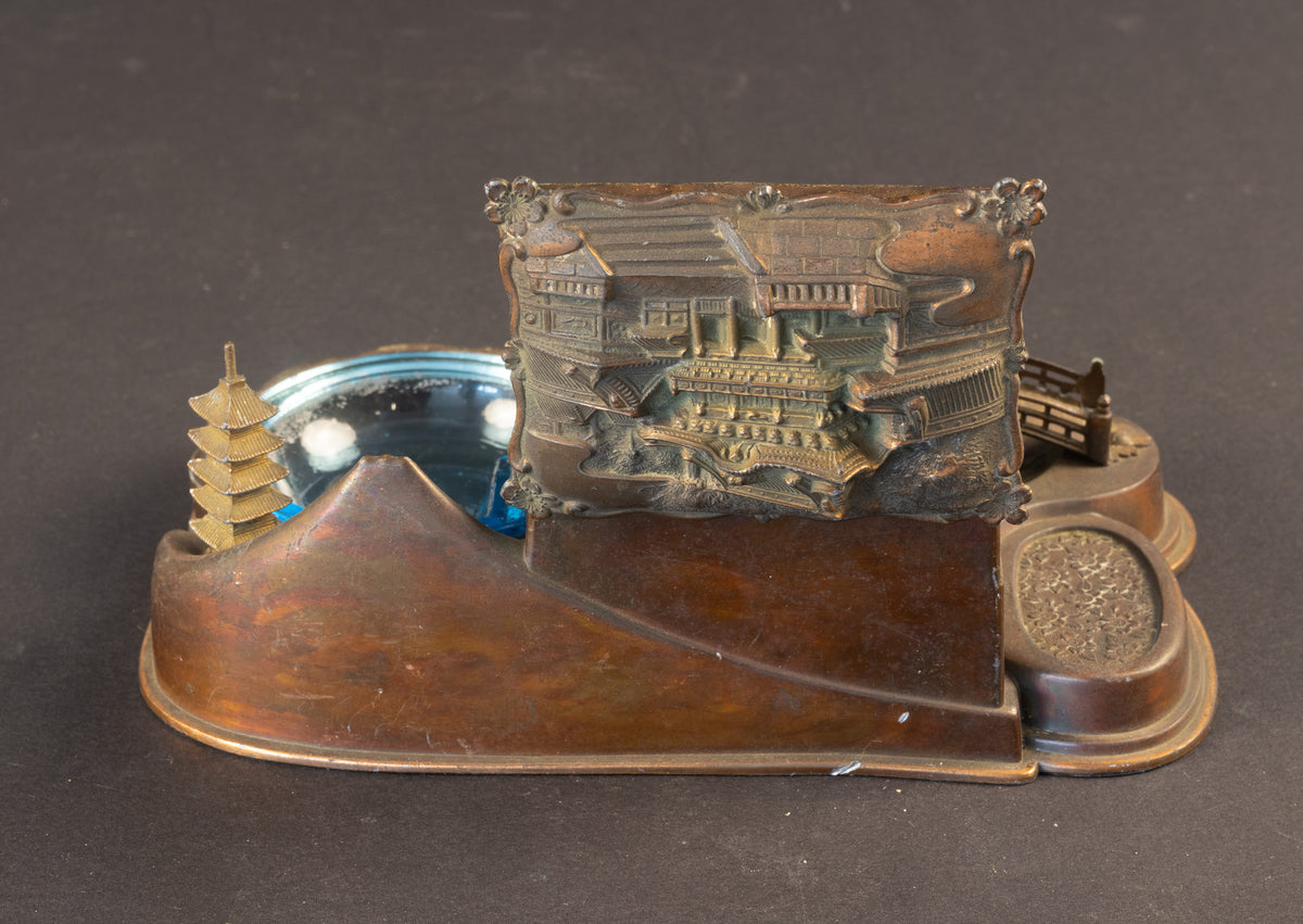 Japans Muzikaal Rookstel / Bureauset – Tokyo Antimony Ware – ca. 1930–1950