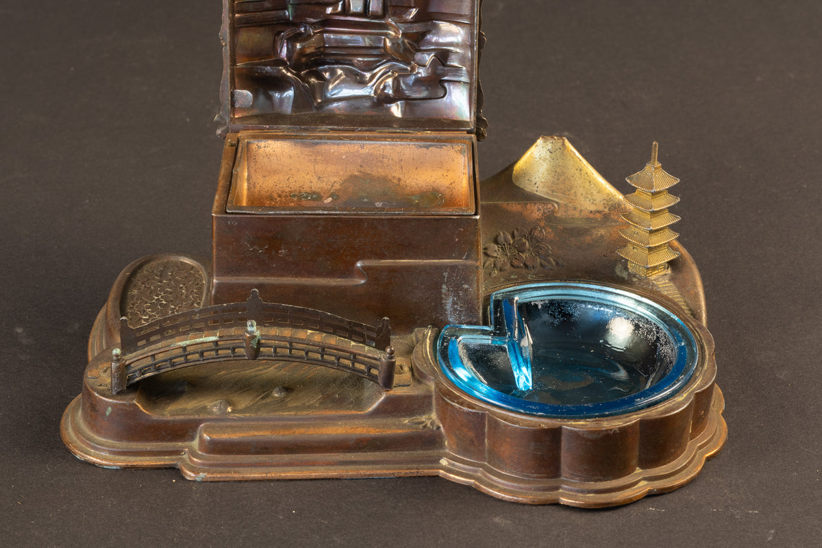 Japans Muzikaal Rookstel / Bureauset – Tokyo Antimony Ware – ca. 1930–1950