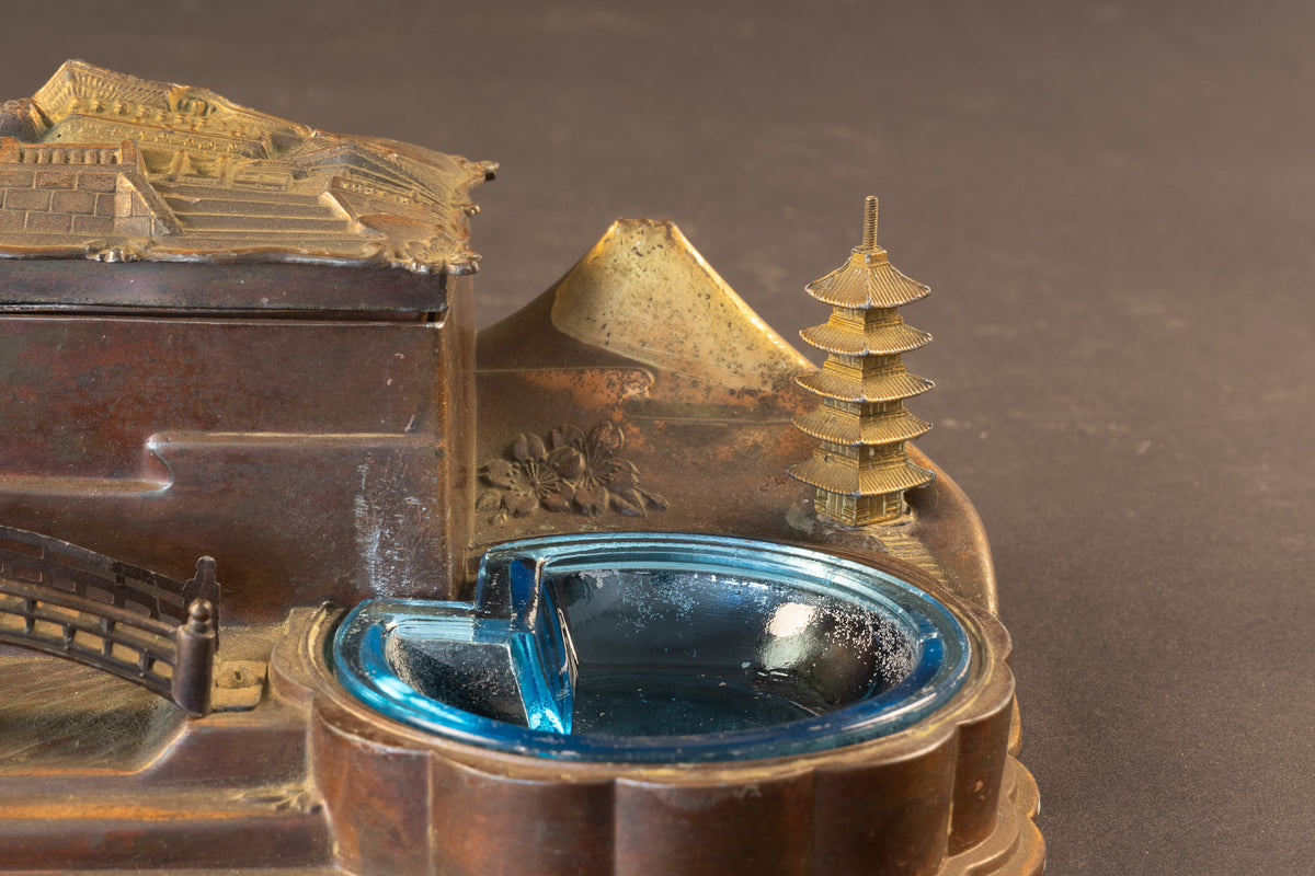 Japans Muzikaal Rookstel / Bureauset – Tokyo Antimony Ware – ca. 1930–1950
