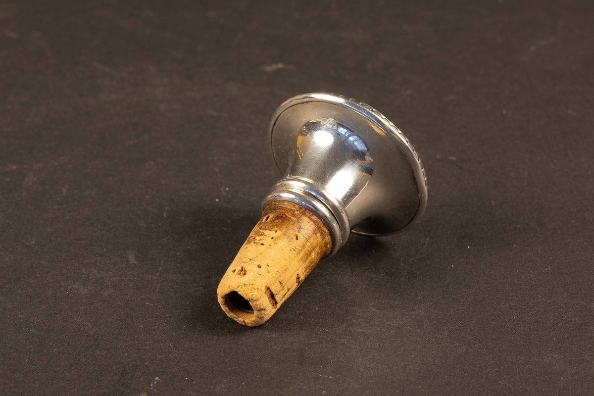 Klassieke tweedelige zilveren wijnschenker met kurk – 835/1000 zilver – Hermann Bauer