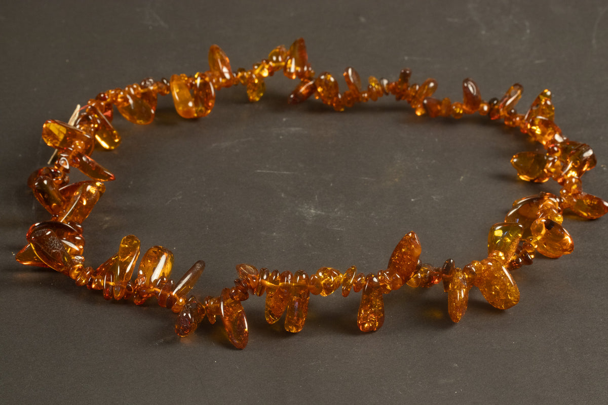 Imposant Vintage Collier van Baltisch Barnsteen – 105 gram – Kaliningrad Barnsteen Combinaat met Origineel Label