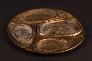 Mid-Century Brutalist bronzen/messing schaalenset (4-delig) – Carlo Brera voor Esart Italy, ca. 1970