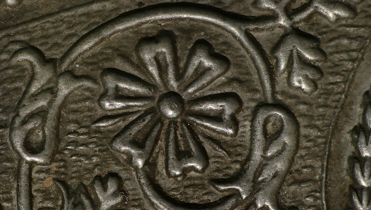 Seltene Reliefschale aus Zinn („Noahteller“ / Edelzinn-Teller) – datiert 1619, nach Hans Spatz (Nürnberg), 17. / frühes 18. Jahrhundert