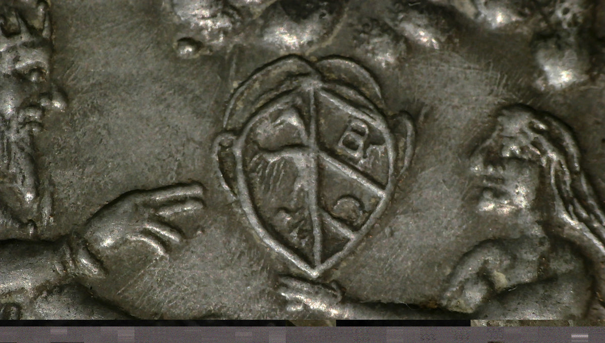 Seltene Reliefschale aus Zinn („Noahteller“ / Edelzinn-Teller) – datiert 1619, nach Hans Spatz (Nürnberg), 17. / frühes 18. Jahrhundert