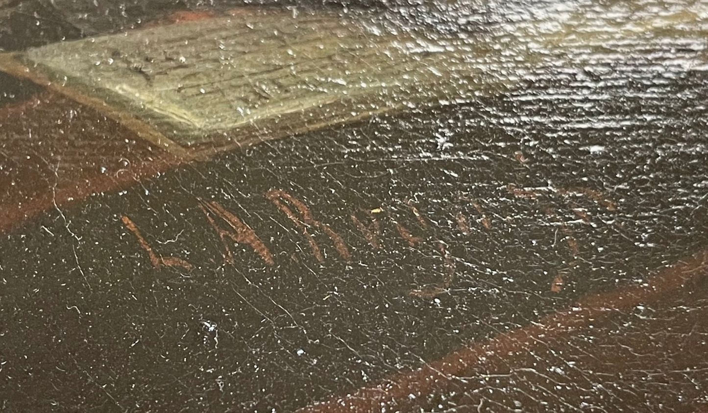 Antiek 19e-Eeuws Genrestuk – "Het Literair Gezelschap