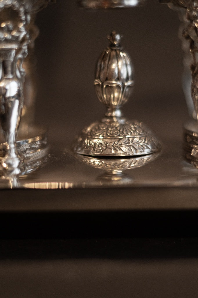 Museaal Frans Empire Olie- en Azijnstel – Toeschrijving Jean-Baptiste Simon Lefranc (Parijs, ca. 1800)
